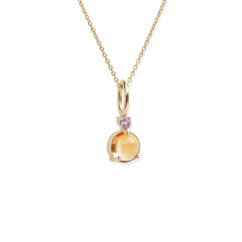 The Portal Pendant with Citrine in Yellow Gold